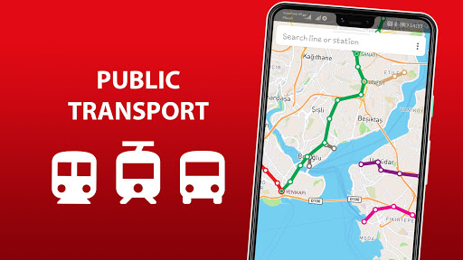Android application Public transport map Istanbul screenshort