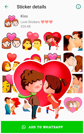 Android application Love Stickers for WhatsApp screenshort