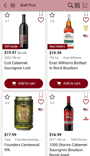 Android application DEPS Fine Wine NKY screenshort