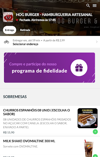 Android application Hog Burger screenshort