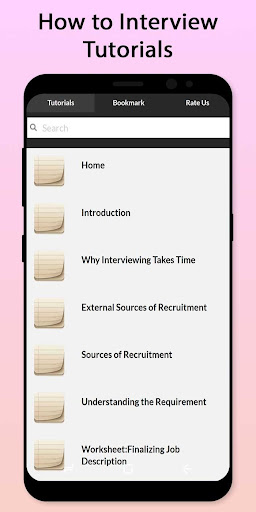 Android application Easy How to Interview Tutorial screenshort