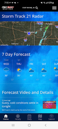 Screenshot of 21Alive First Alert Weather