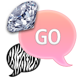 GO SMS - Zebra Pink Diamond 4 icon