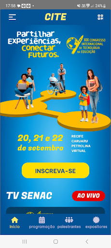 Android application CITE - Congresso de Educação screenshort