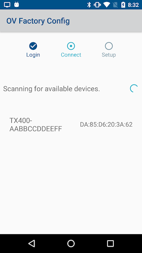 OV Factory Device Configurator Screen 2