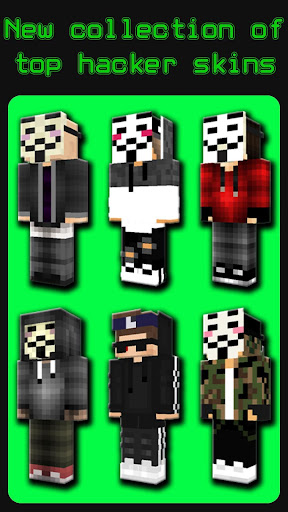 Android application Hacker Skins for Minecraft PE screenshort