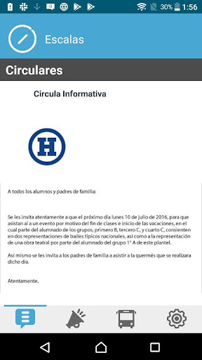 Android application Escalas screenshort