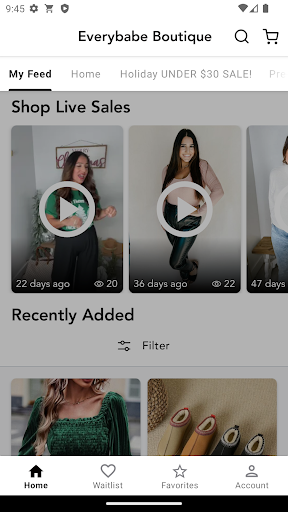 Android application Everybabe Boutique screenshort