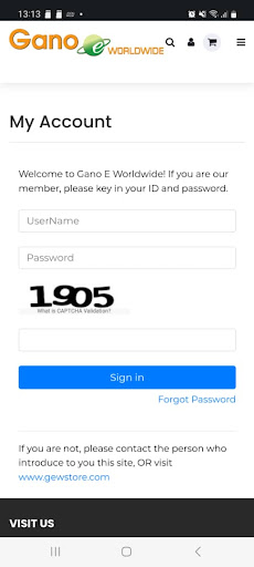 Android application GanoEworldwide(GEW) screenshort
