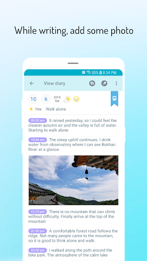 Screenshot of POPdiary+ : diary, journal