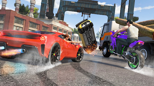 Street Racing Car Bike Driver