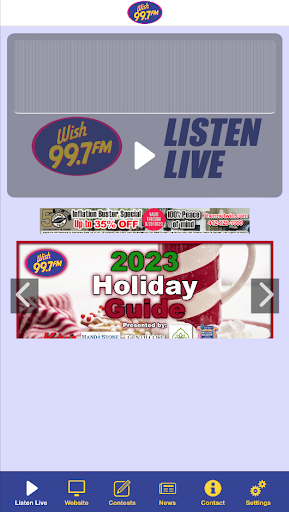 Android application Wish 99.7 screenshort