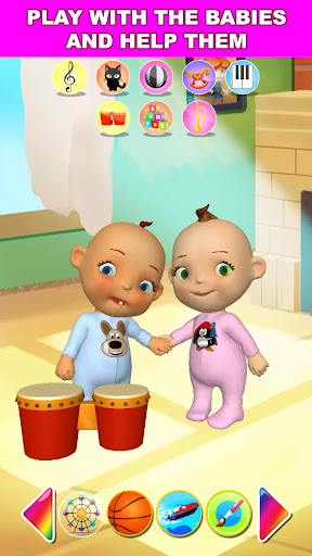 Talking Baby Twins Newborn Fun Screenshot 1 - AppWisp.com