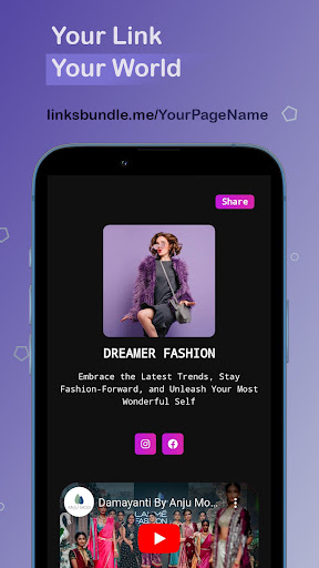 Android application Bio Link Tree - Link in Bio screenshort