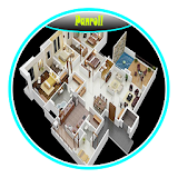 minimalist 3Dhouse plans icon