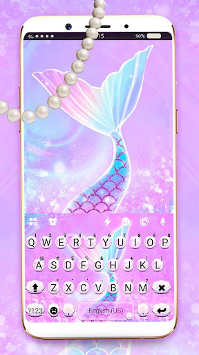 Android application Pastel Mermaid Tail Keyboard T screenshort