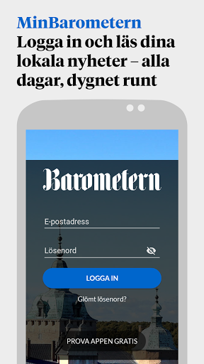 Android application MinBarometern screenshort