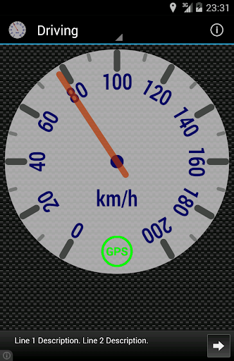 Android application Speedometer screenshort