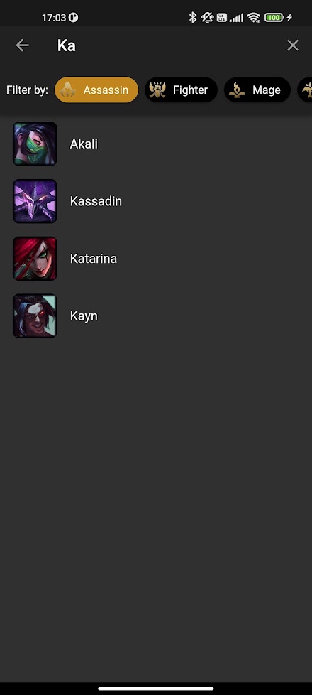 LeagueChamps Screen 2