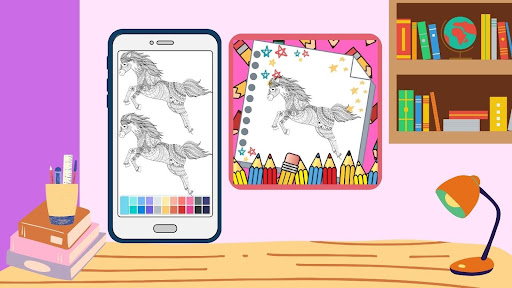 Horse Mandala Coloring Game