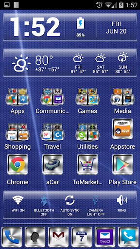 Android application LC Raised Silver Theme screenshort