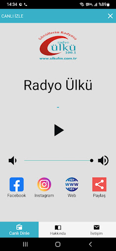 Android application Radyo Ülkü screenshort