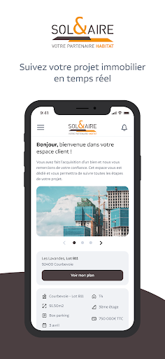Android application SoléAire Habitat screenshort