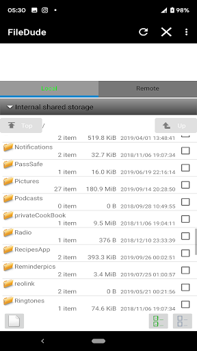 Android application File Manager- FileDude screenshort
