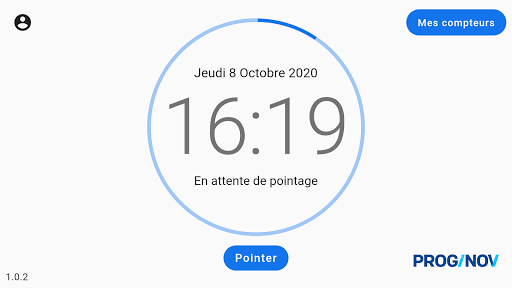 Android application Proginov Pointeuse screenshort
