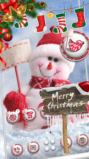 Android application Christmas Snowman Theme screenshort