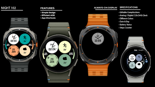 Night 102 - watch face screenshot 18