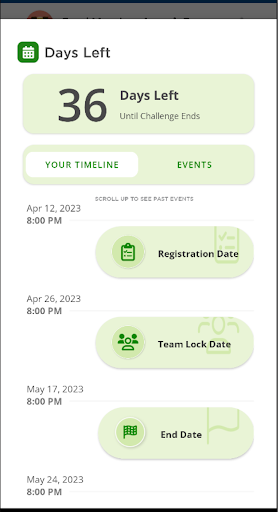 Screenshot of Global Wellness Challenge