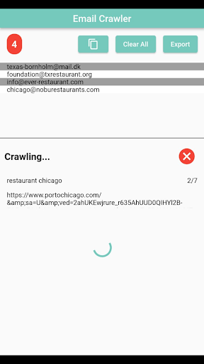 Mail Crawler (Email Hunter) Screen 3
