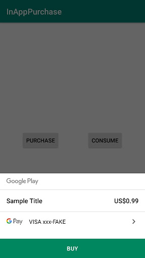 Android application InAppPurchase screenshort