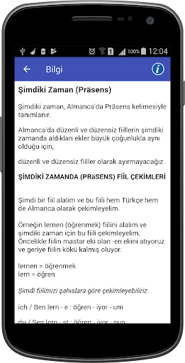 Almanca öğreniyorum (Şimdiki). Screen 3