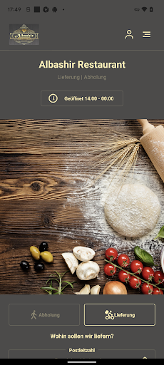 Android application Albashir Restaurant screenshort