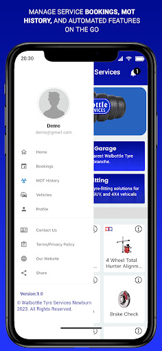 Walbottle Tyre Services Screen 2