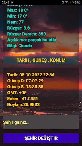 Hava Durumu Screen 2