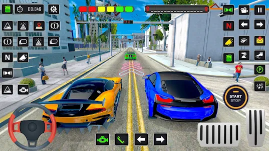 アメリカの車の運転: 3D 車ゲーム