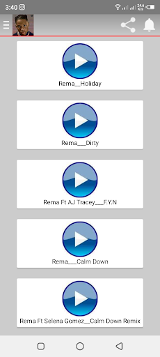 Android application Rema Songs screenshort