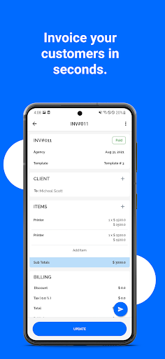 Billed: Easy Invoice maker Screen 2