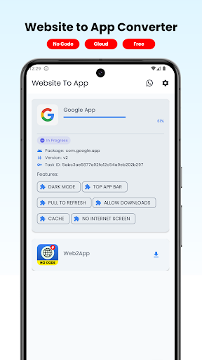 Web to App Converter | No Code Screenshot 1 - AppWisp.com