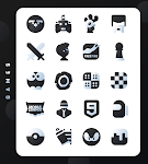 screenshot of Black Icon Pack : LuX
