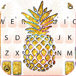 Cover Image of Download Gold Glitter Pineapple Keyboard Theme 7.1.5_0412 APK