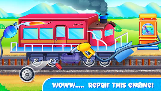 Train wash & repair for kids
