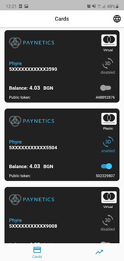 Android application Paynetics screenshort