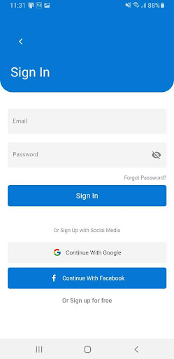 Android application Evsteer screenshort