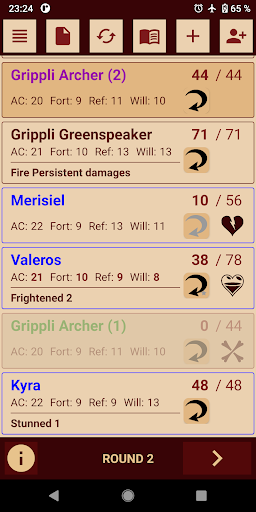 Pathfinder 2e Battle Tracker Screen 3