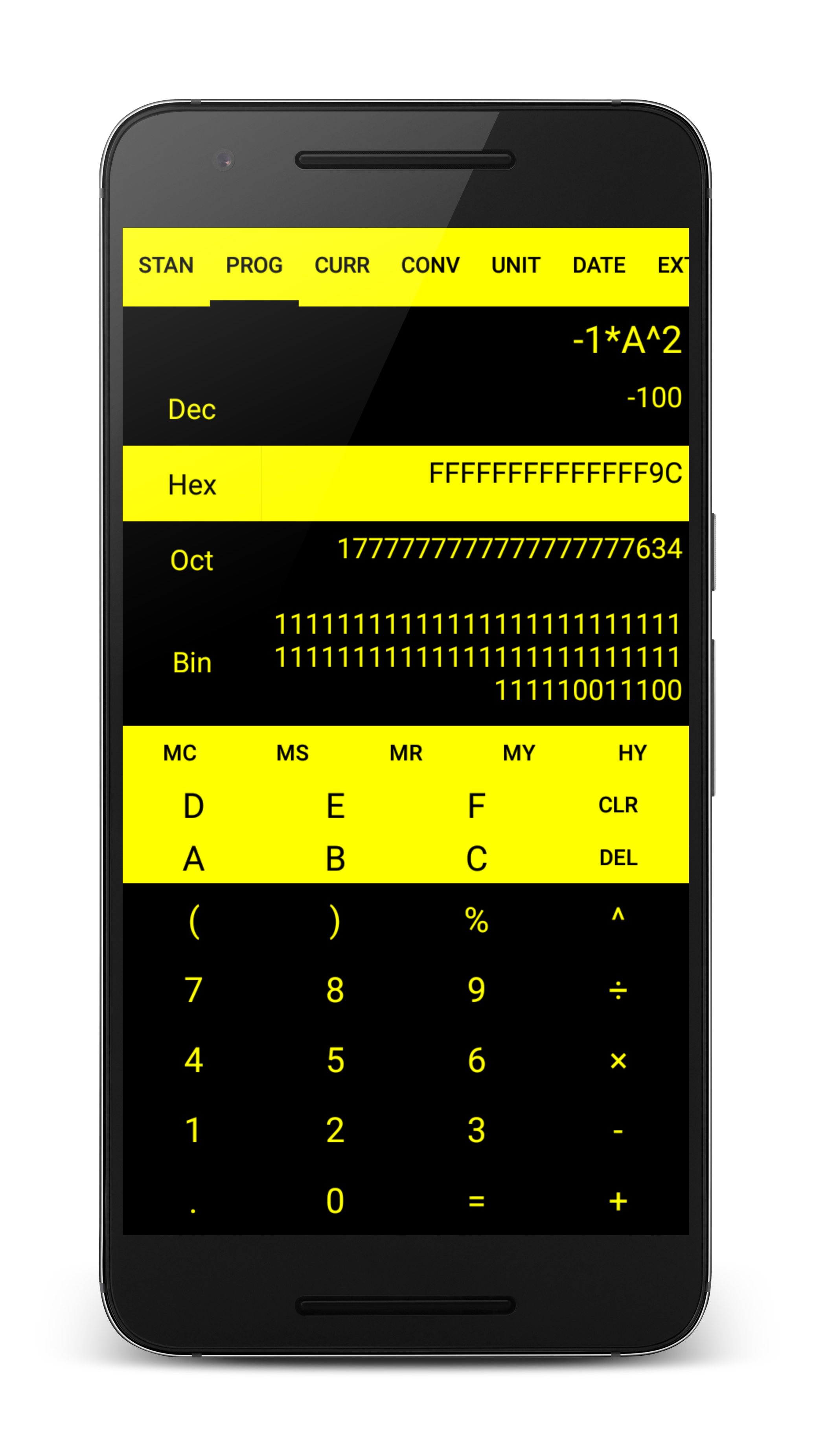 Android application Calculator Begins screenshort