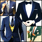 Formal Suit wedding tuxedos men suit photo montage icon